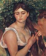 Pierre Renoir The Braid(suzanne Vdaladon) oil painting reproduction